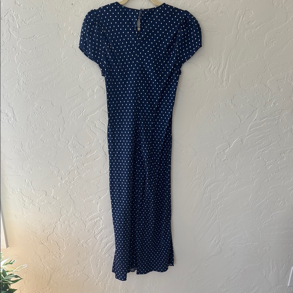 J. Crew Short-sleeve Gwyneth cupro-blend slip dress in Becklow dot - Picture 3 of 4